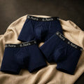6 Aura Men’s Boxer Shorts – Pack of 3 Navy